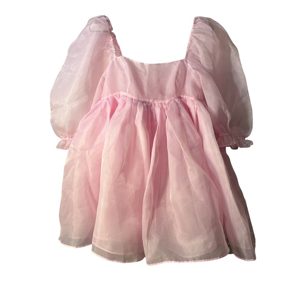 Selkie the Angel Delight Puff Dress Mini Pink Organza size S - Picture 9 of 15